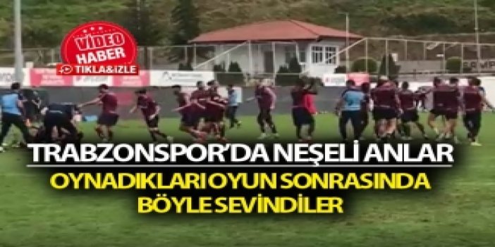 Trabzonspor antrenmanında balon oyunu
