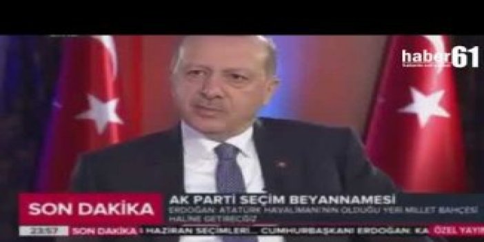Erdoğan: Millet Bahçeleri yapacağız