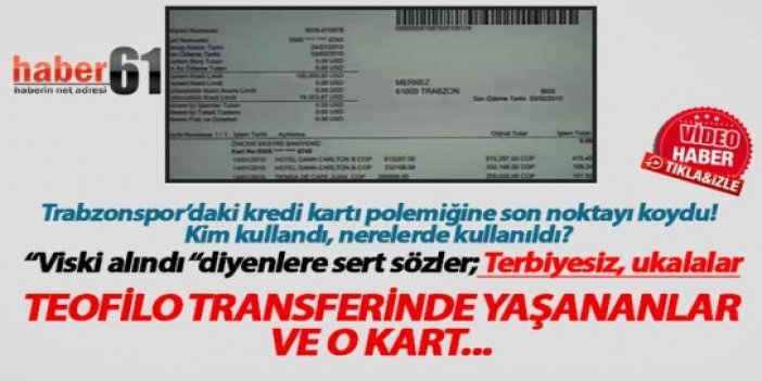Trabzonspor'daki kredi kartı polemiğinin perde arkası