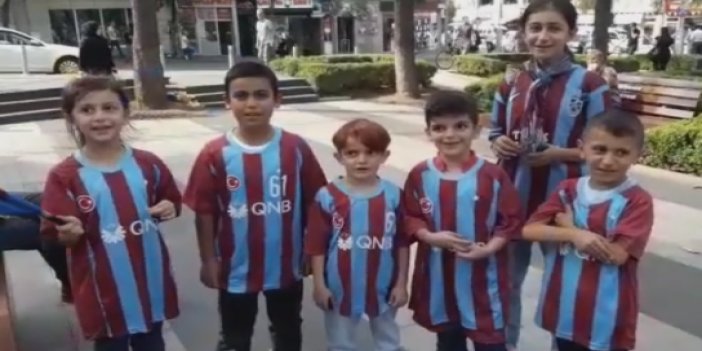 Erzurum’dan küçük Trabzonspor taraftarları maça geldi