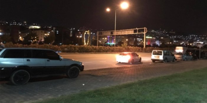Trabzon’da yürüyüş yolunda araç parkına polis müdahalesi
