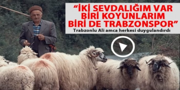 Trabzonlu Ali amca; İki sevdaluğum var...