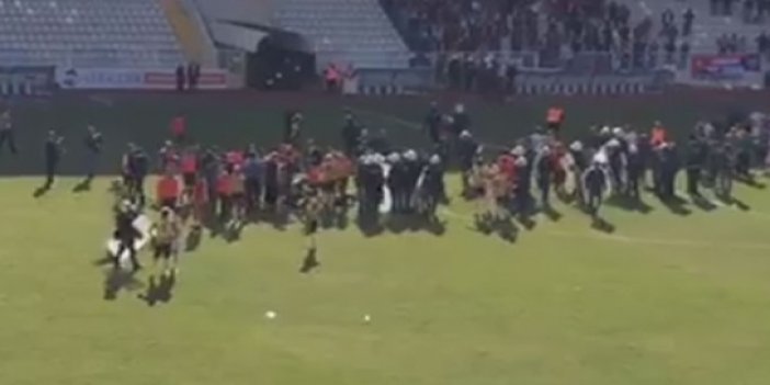 Arsinspor maçında olaylar çıktı