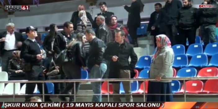 Trabzon’da İŞKUR Kura çekiminde gerginlik