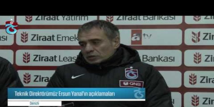 Ersun Yanal'ın maç sonu açıklamaları