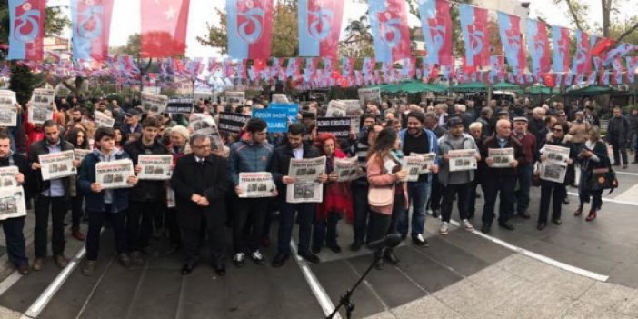 Trabzon'da terör soruşturmasını protesto ettiler