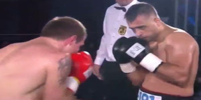Trabzonlu boksör Selçuk Aydın rakibini nakavt etti