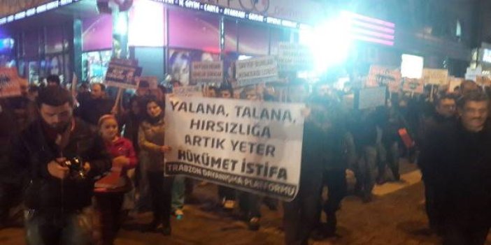 Trabzon'da Yolsuzluk protestosu