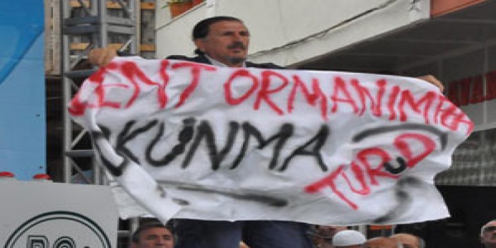 Trabzon'da temel atma töreninde gerginlik