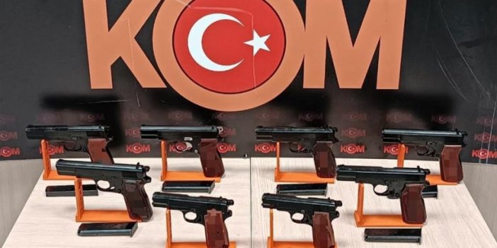 Trabzon'da ruhsatsız tabancalar ele geçirildi!