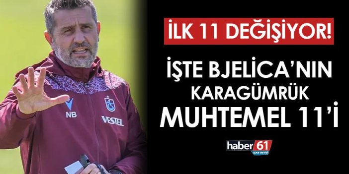 Trabzonspor'un Karagümrük maçı muhtemel 11'i