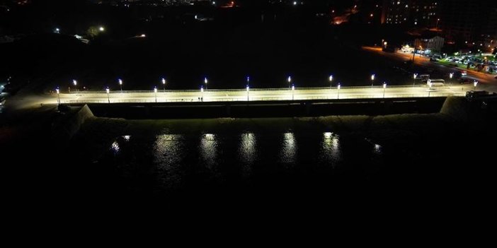 Ordu'da OSB köprüsüne özel aydınlatma