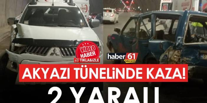 Trabzon Akyazı tünelinde kaza! 2 yaralı