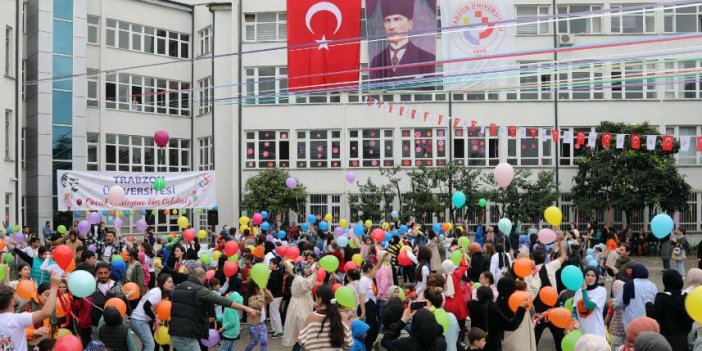 Trabzon Üniversitesi'nden depremzede çocuklara özel şenlik