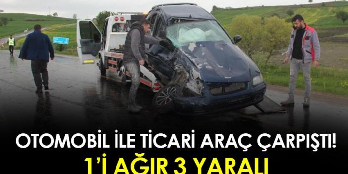 Samsun'da otomobil ile ticari araç çarpıştı! 1'i ağır 3 yaralı