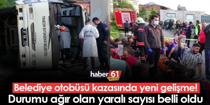 Trabzon'da otobüs devrilmişti! Durumu ağır olan yaralı sayısı belli oldu