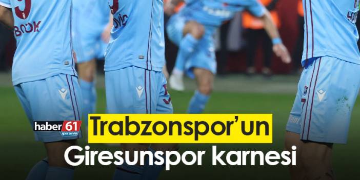 Trabzonspor’un Giresunspor karnesi