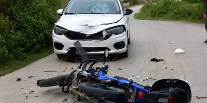 Samsun'da otomobil ile motosiklet çarpıştı: 2 yaralı