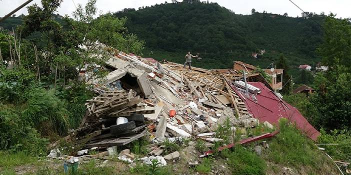 Trabzon'da toprak kaymasıyla zarar gören mahalle afet bölgesi kapsamına alındı