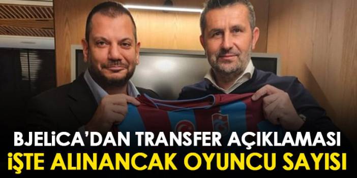 Bjelica "Trabzonspor'a en iyi oyuncuları getirmek istiyoruz"