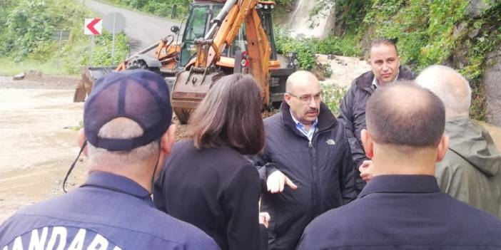 Trabzon Valisi İsmail Ustaoğlu sel ve heyelan bölgesine ziyarette bulundu