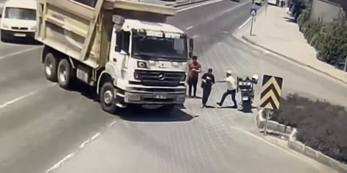 Nevşehir'de Polis öğrenciyi kamyondan son anda kurtardı!