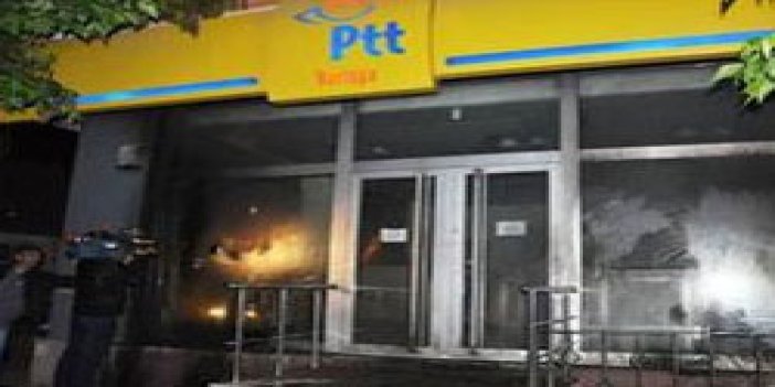 PTT Şubesine Molotoflu saldırı