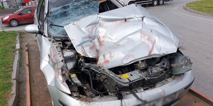 Samsun'da trafik kazası! 1 kişi yaralandı