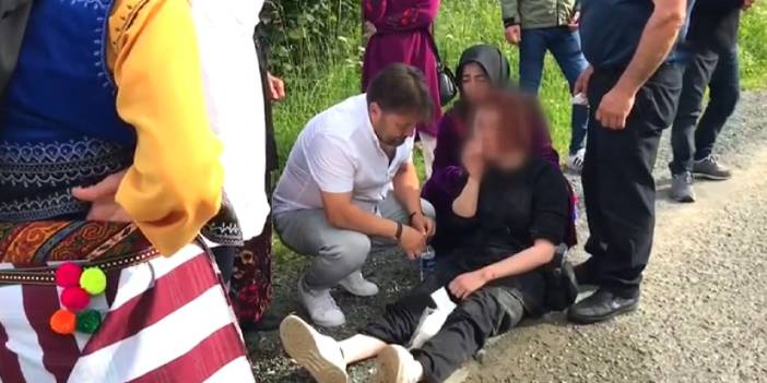 Trabzon'da minibüsten düşen kadın yaralandı!
