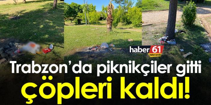 Trabzon’da piknikçiler gitti, çöpleri kaldı!