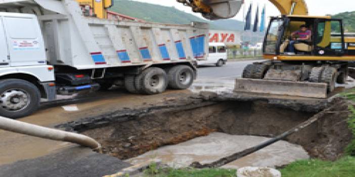 Trabzon'da ana isale hattında arıza! Uzun süreli su verilemeyecek
