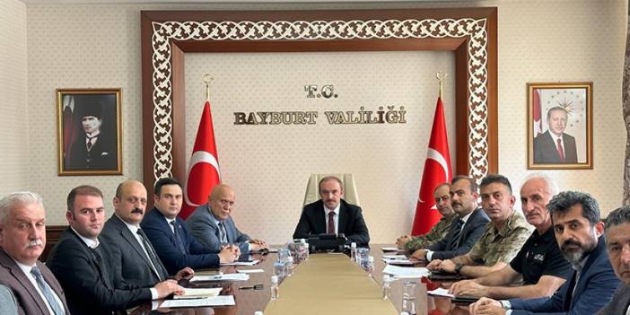 Bayburt'ta Cumhurbaşkanı Erdoğan ziyareti öncesi toplantı