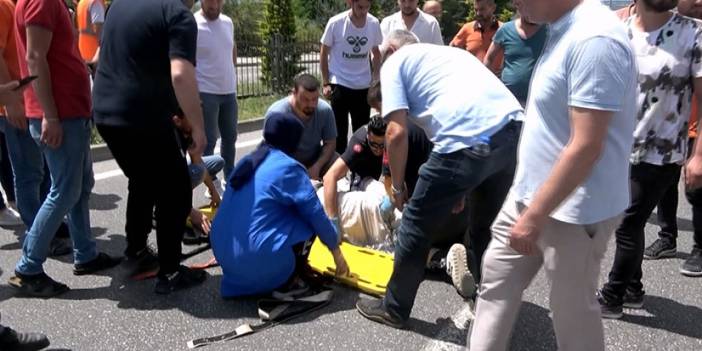 Samsun'da otomobilin çarptığı motosiklet sürücüsü ağır yaralandı