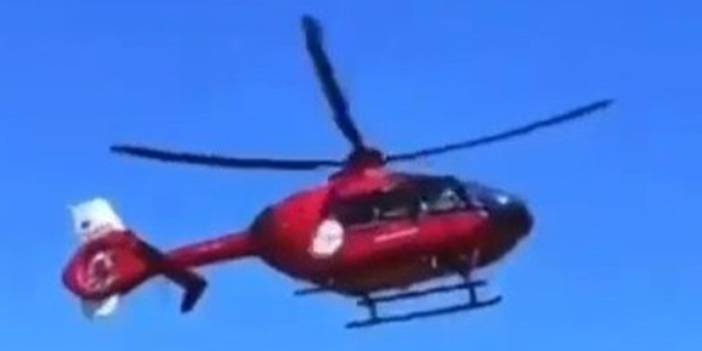 Samsun'da ambulans helikopter 90 yaşındaki vatandaş için havalandı