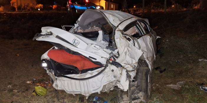 Samsun'da köpeğe çarpmamak için manevra yaptı! Tarlaya devrilen araçtaki 4 kişi yaralandı