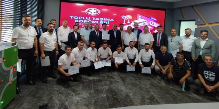 Trabzon'da Toplu Taşıma Araç Şoförleri Sertifika Töreni gerçekleştirildi