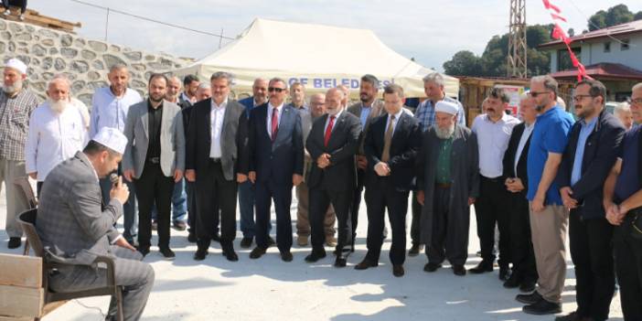 Trabzon Of'ta cami temeli törenle atıldı