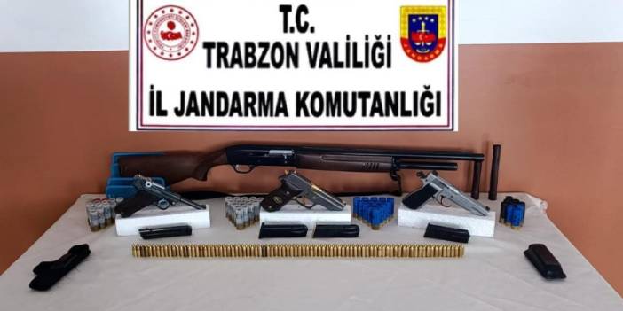 Trabzon’da Jandarma’dan silah operasyonu! Evini cephaneliğe çevirmiş