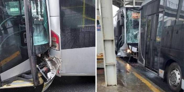 İstanbul'da iki metrobüs çarpıştı