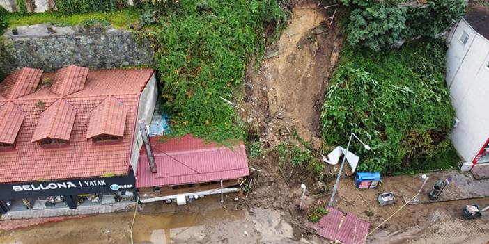 Trabzon'da 19 mahallede su baskını ve heyelan; 16 kişi tahliye edildi, 1 inek öldü
