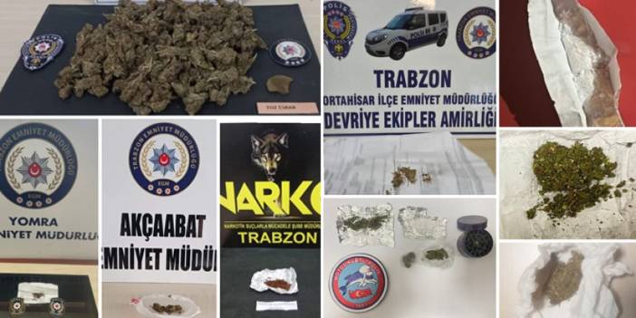 Trabzon'da narkotikten sokak operasyonu! 10 şahıs yakalandı
