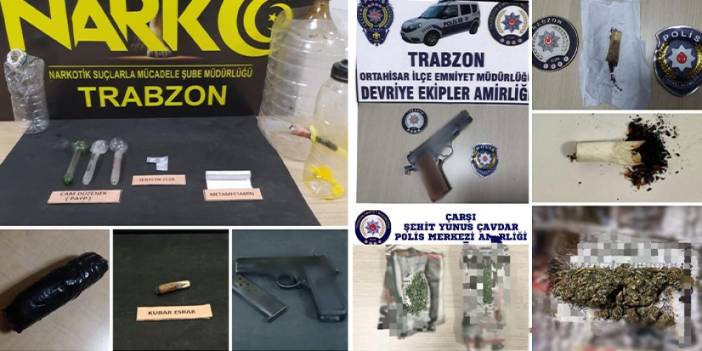 Trabzon’da uyuşturucu operasyonu! 20 şahıs hakkında işlem