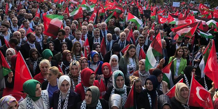 Trabzon'da Özgür Filistin mitingi düzenlendi