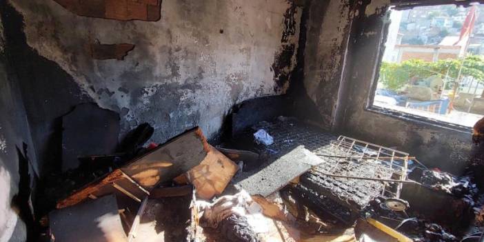 Samsun'da yangın! Alevler içinde kalan evde büyük zarar oluştu