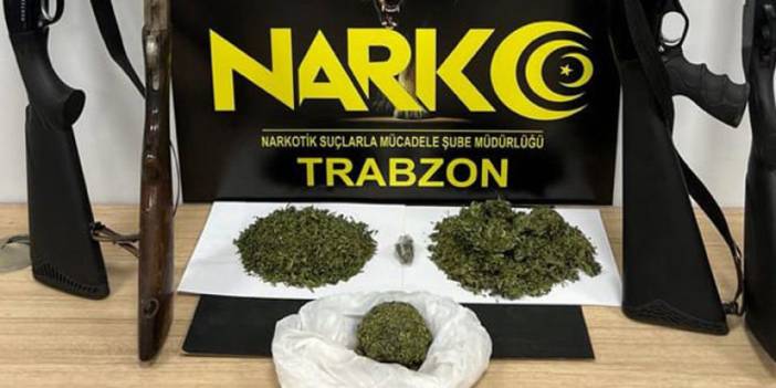 Trabzon'da uyuşturucu operasyonu! Uyuşturucu madde ve silahlar ele geçirildi