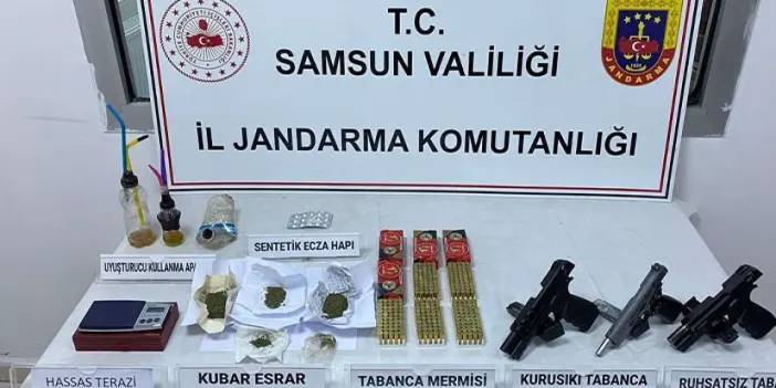 Samsun'da şüpheli şahısların evine uyuşturucu operasyonu!  7 gözaltı