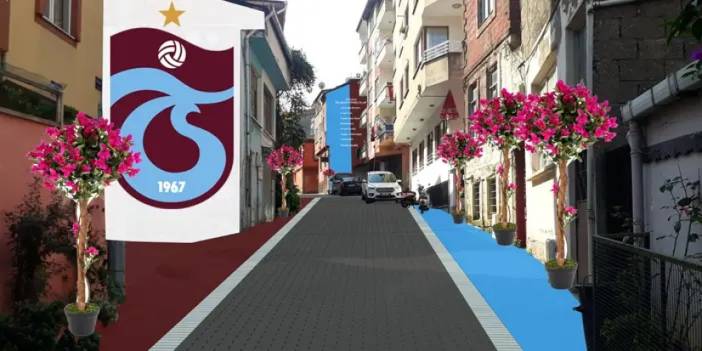 Trabzon'da bu sokak bordo-mavi renklere boyanacak