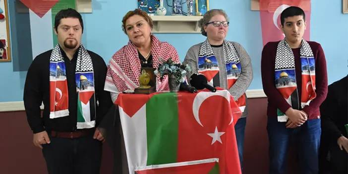 Trabzon'da özel bireylerden Filistin'e destek