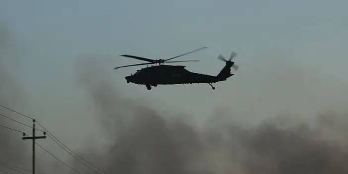 Irak Kerkük'te askeri helikopter düştü! 1 kişi öldü