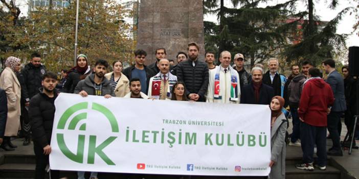 Trabzon'da"Bağımsız Filistin için Kıyamdayız" yürüyüşüne İletişim Kulübü'nden destek
